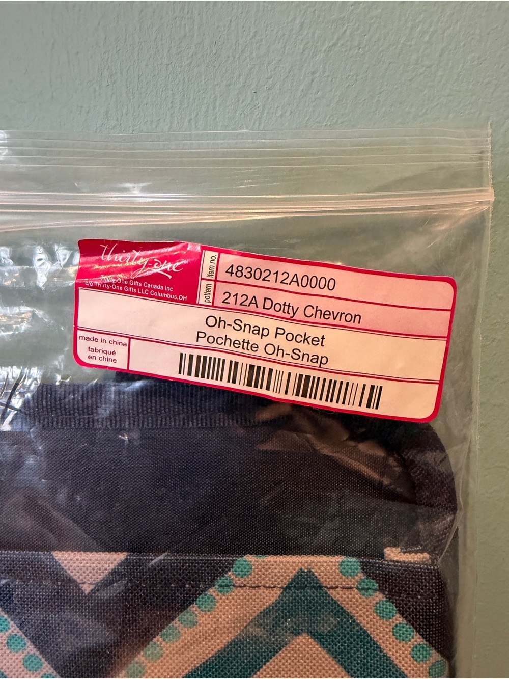 🔥🆕🔥 Thirty-One Oh-Snap Pocket in Dotty Chevron - Organizing Pouch - Picture 3 of 6